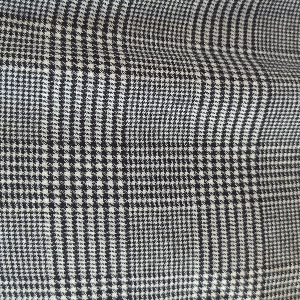 Talbots, Black And White Window Pane Wool Trouser… - image 2